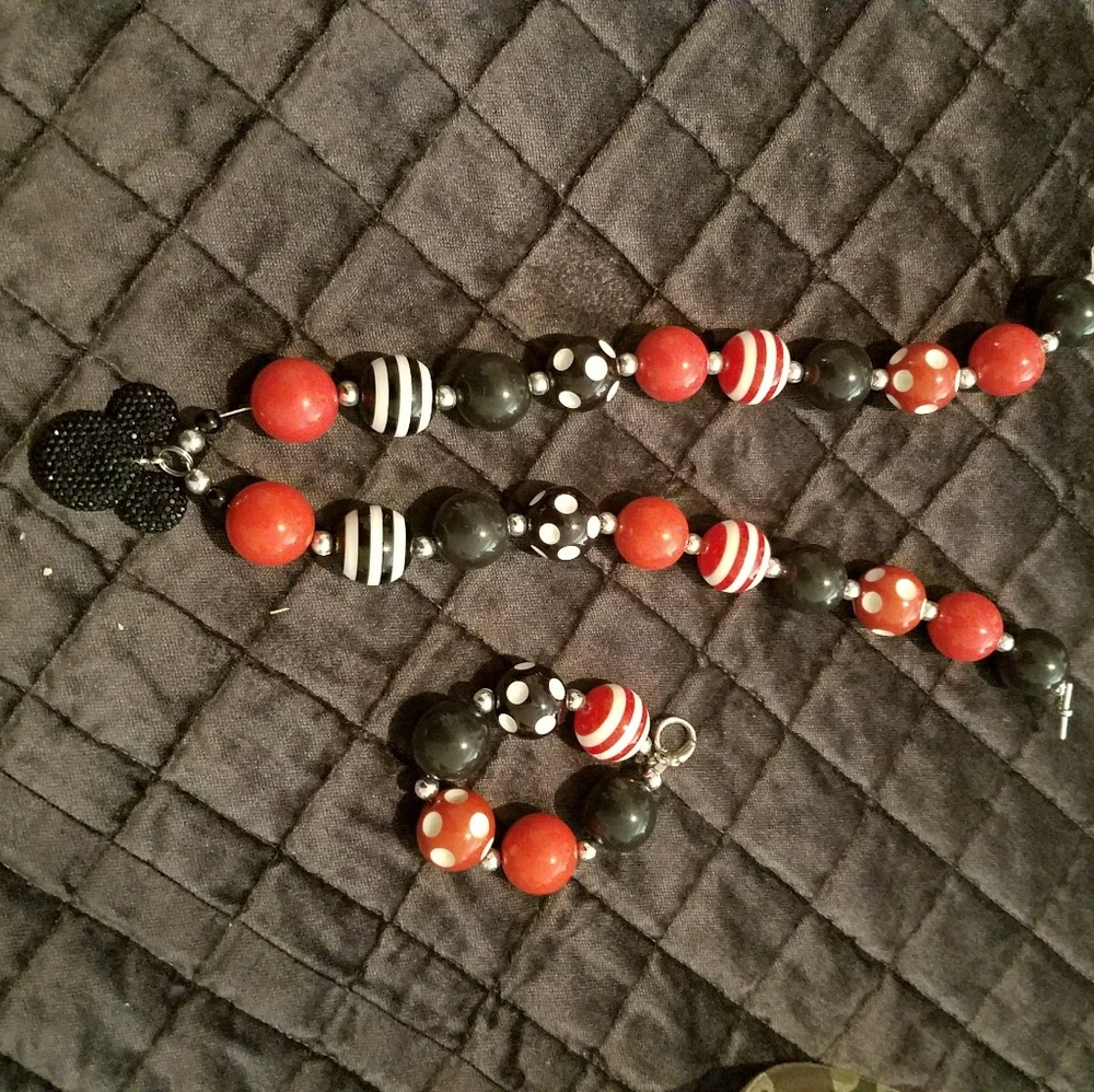 Mickey mouse statement jewelry set
